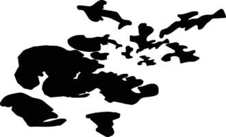 orkney uni Royaume silhouette carte vecteur