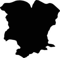 mtskheta-mtianeti Géorgie silhouette carte vecteur