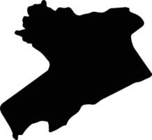 dita Algérie silhouette carte vecteur