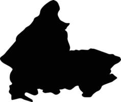 Shkoder Albanie silhouette carte vecteur