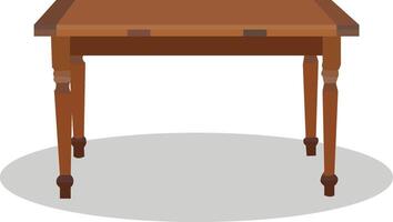 en bois table isolé sur blanc Contexte réaliste vecteur illustration