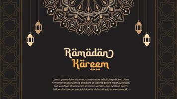 fond de carte de voeux ramadan kareem vecteur