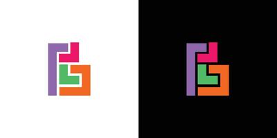 le b labyrinthe logo conception est unique et coloré vecteur