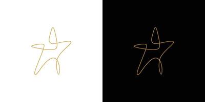 luxe et unique étoile abstrait logo conception vecteur
