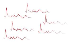 ecg cœur battre ligne icône symbole, cœur battre impulsion hôpital logo signe. vecteur. vecteur