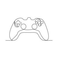 continu une ligne dessin de le Jeu manette et une seule ligne art de le manette manette contour vecteur illustration