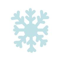 icône de dessin animé décoration flocon de neige hiver fond blanc vecteur