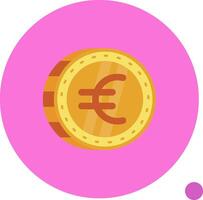 euro longue cercle icône vecteur