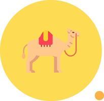 chameau longue cercle icône vecteur