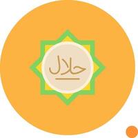 halal longue cercle icône vecteur