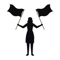 illustration de silhouette de femme vecteur