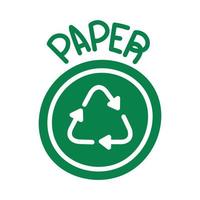 symbole de recyclage du papier vecteur