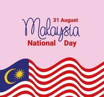 affiche de la malaisie merdeka vecteur