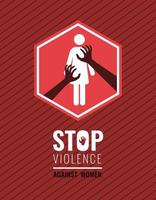affiche stop à la violence vecteur