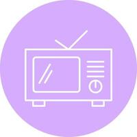 télévision ligne multicercle icône vecteur