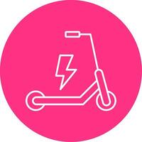 électrique scooter ligne multicercle icône vecteur