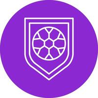 Football badge ligne multicercle icône vecteur