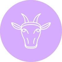 chèvre ligne multicercle icône vecteur