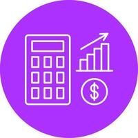 comptabilité ligne multicercle icône vecteur