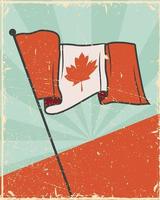 drapeau vintage du canada vecteur