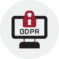 GDPR vecteur icône