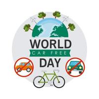 journée mondiale sans voiture vecteur