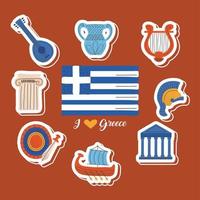 bannière de la culture grecque vecteur