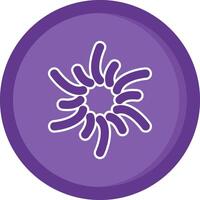cyclone solide violet cercle icône vecteur