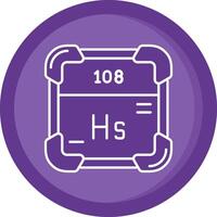 hassium solide violet cercle icône vecteur