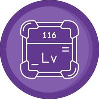 livermorium solide violet cercle icône vecteur