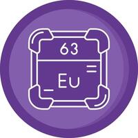 europium solide violet cercle icône vecteur