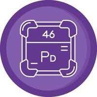 palladium solide violet cercle icône vecteur