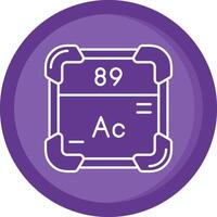 actinium solide violet cercle icône vecteur