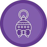 babiole solide violet cercle icône vecteur