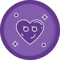 sourire narquois solide violet cercle icône vecteur