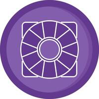 soutien solide violet cercle icône vecteur