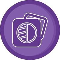 image ombres solide violet cercle icône vecteur
