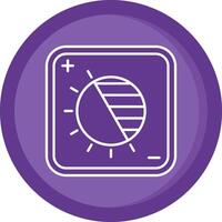 exposition solide violet cercle icône vecteur