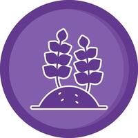 blé solide violet cercle icône vecteur
