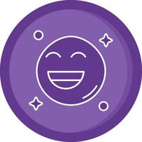 sourire solide violet cercle icône vecteur