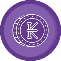 kip solide violet cercle icône vecteur