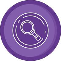 chercher solide violet cercle icône vecteur