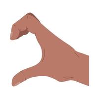 symbole de la main afro vecteur