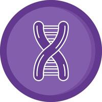 ADN solide violet cercle icône vecteur