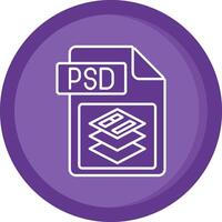 psd fichier format solide violet cercle icône vecteur