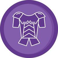 armure solide violet cercle icône vecteur