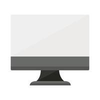 ordinateur avec écran blanc vecteur