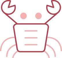 Crabe solide deux Couleur icône vecteur