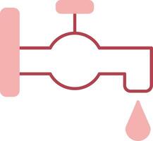 robinet solide deux Couleur icône vecteur