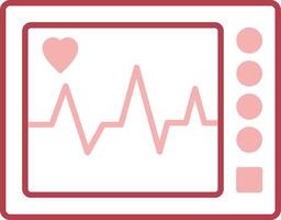 ecg machine solide deux Couleur icône vecteur